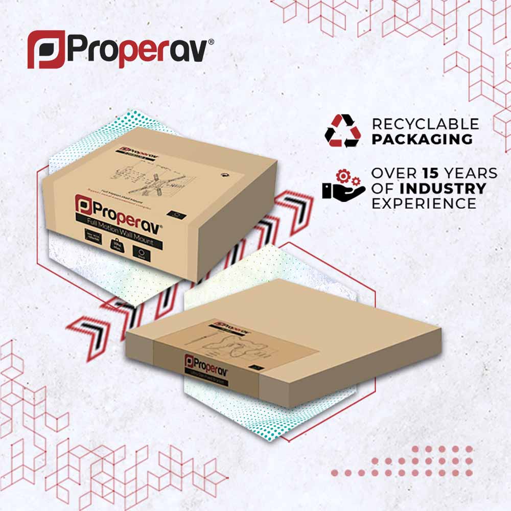 Properav Black Heavy Duty Swing Arm TV Wall Bracket 13 to 28 inch Image 6