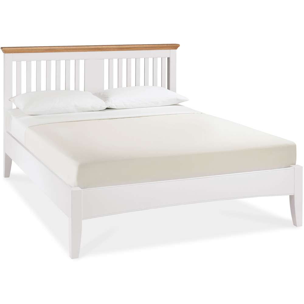 Bentley Designs Hampstead Double Oak and Ivory Bedstead Image 2
