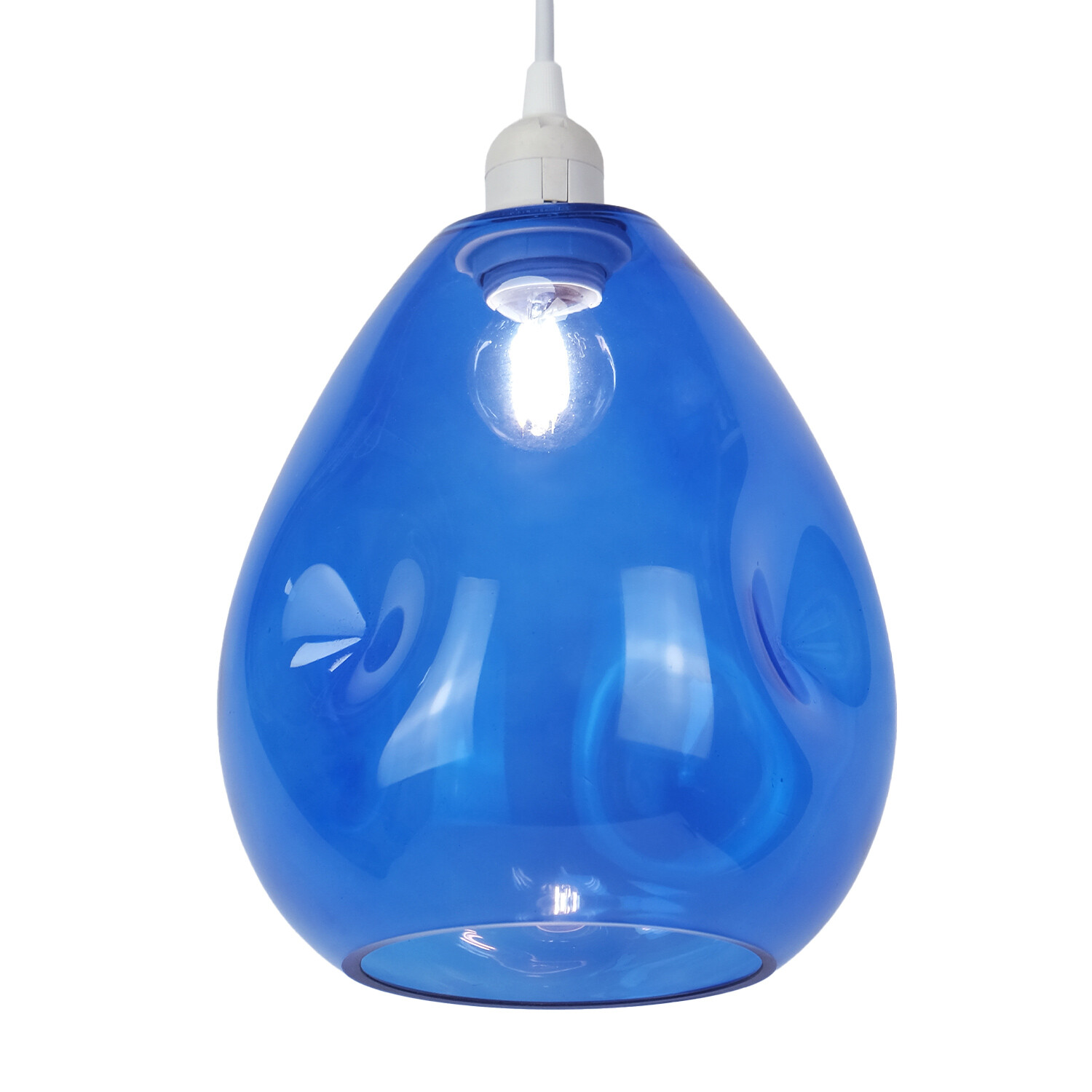 Zane Glass Pendant - Blue Image 2