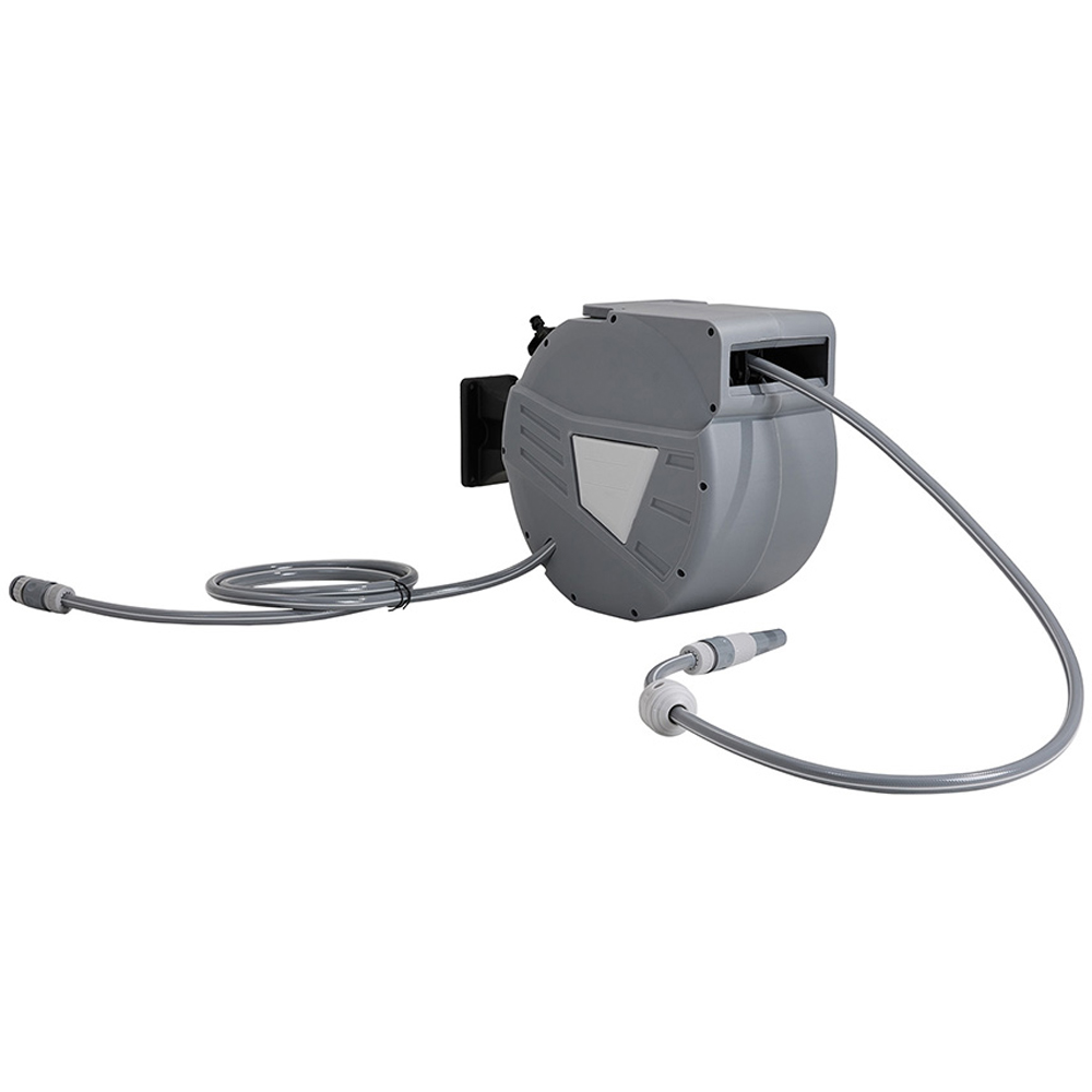 Living and Home 30m Wall Mounted Retractable Garden Hose Reel with Spray Nozzle Image 2