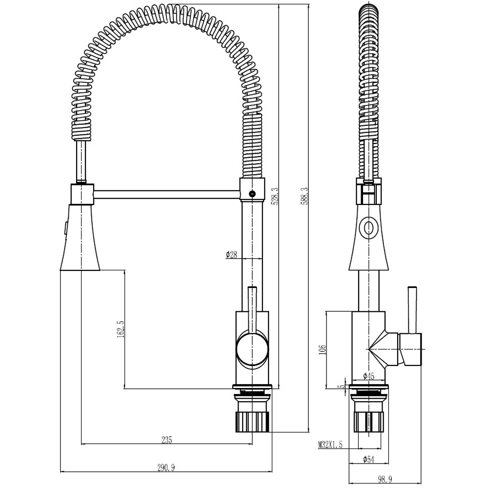 Reginox Chiana CH Chef Neck Single Lever Kitchen Tap Image 3