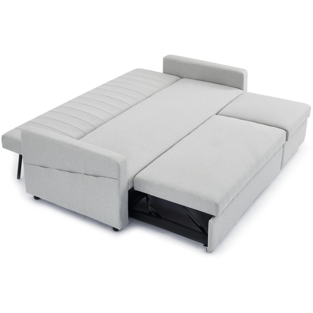 Home Detail Devon Double Sleeper Grey Linen Pull Out Sofa Bed Image 3