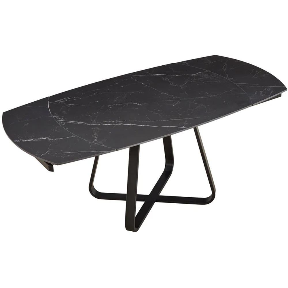 DS Living Arden 6 Seater Dining Table Black and Grey Intertwined Stone Image 3