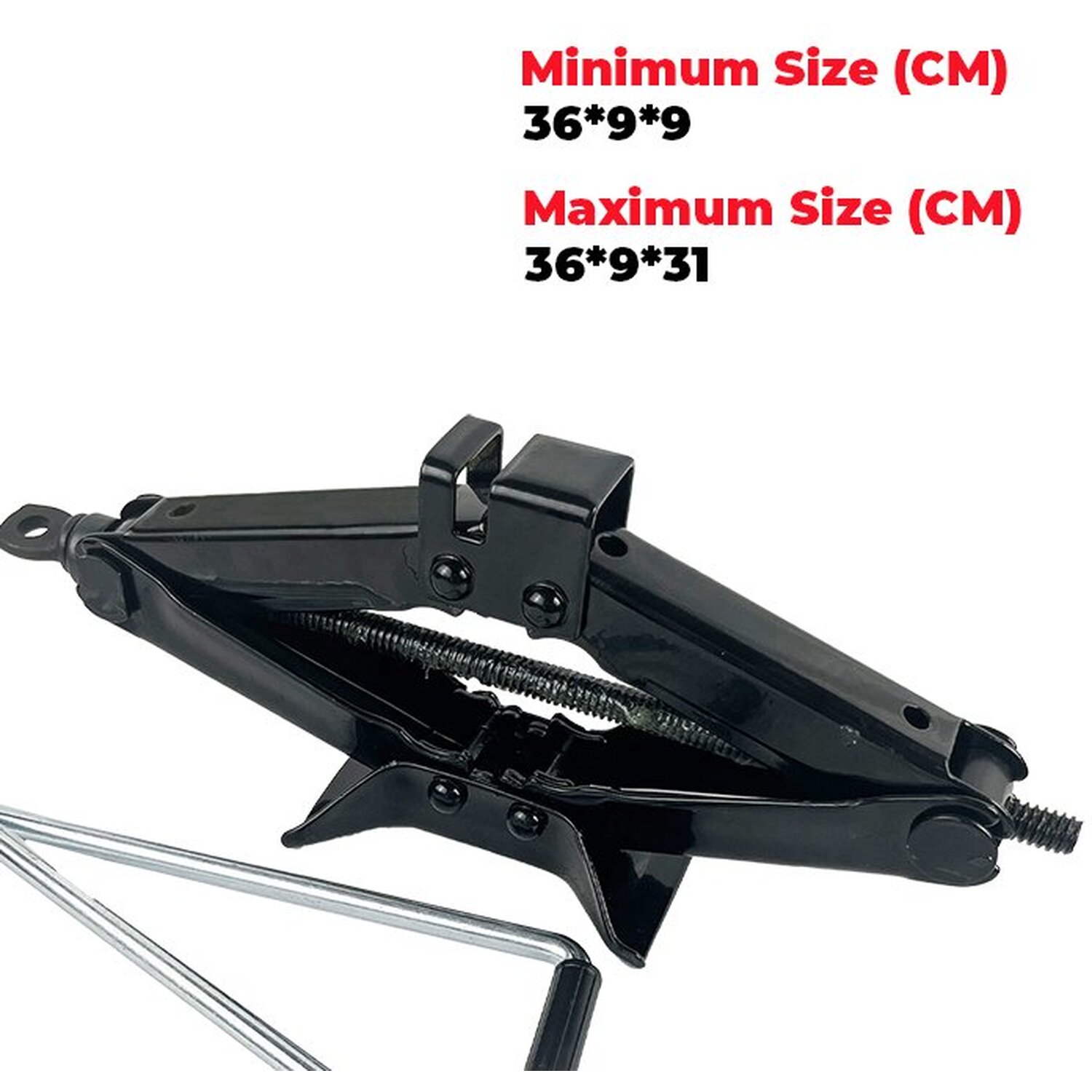 Simply Auto 1 Tonne Scissor Jack Black Image 5