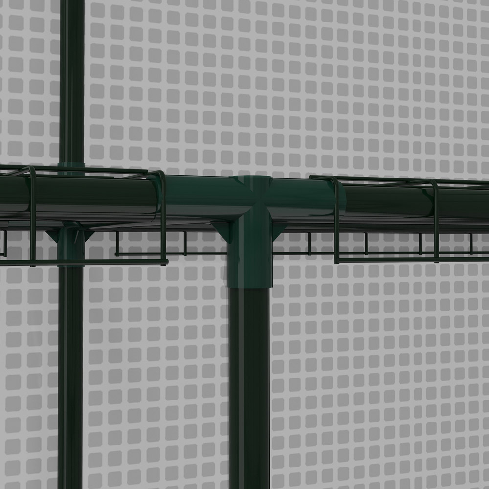 Outsunny White Plastic 4.5 x 7ft Walk In Mini Greenhouse Image 3