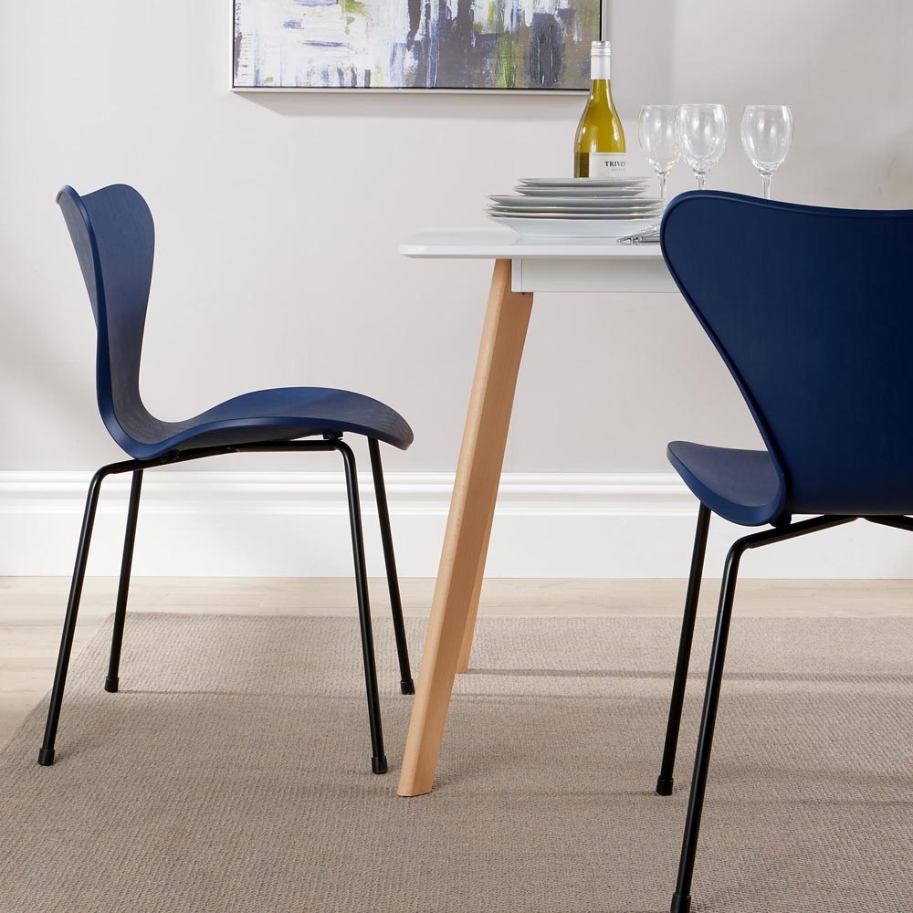 Home Source Trinity Penny 4 Seater Dining Set Blue Image 5