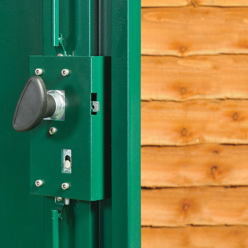 Asgard Gladiator 7 x 14ft Double Door Green High Security Apex Garden Shed Image 6