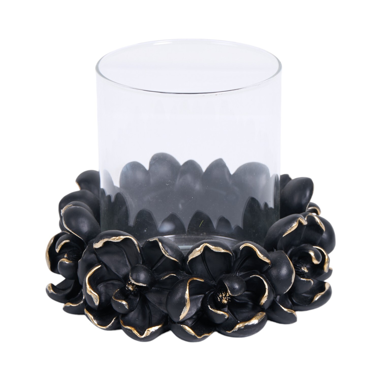 Black Magnolia Candle Holder Image 4