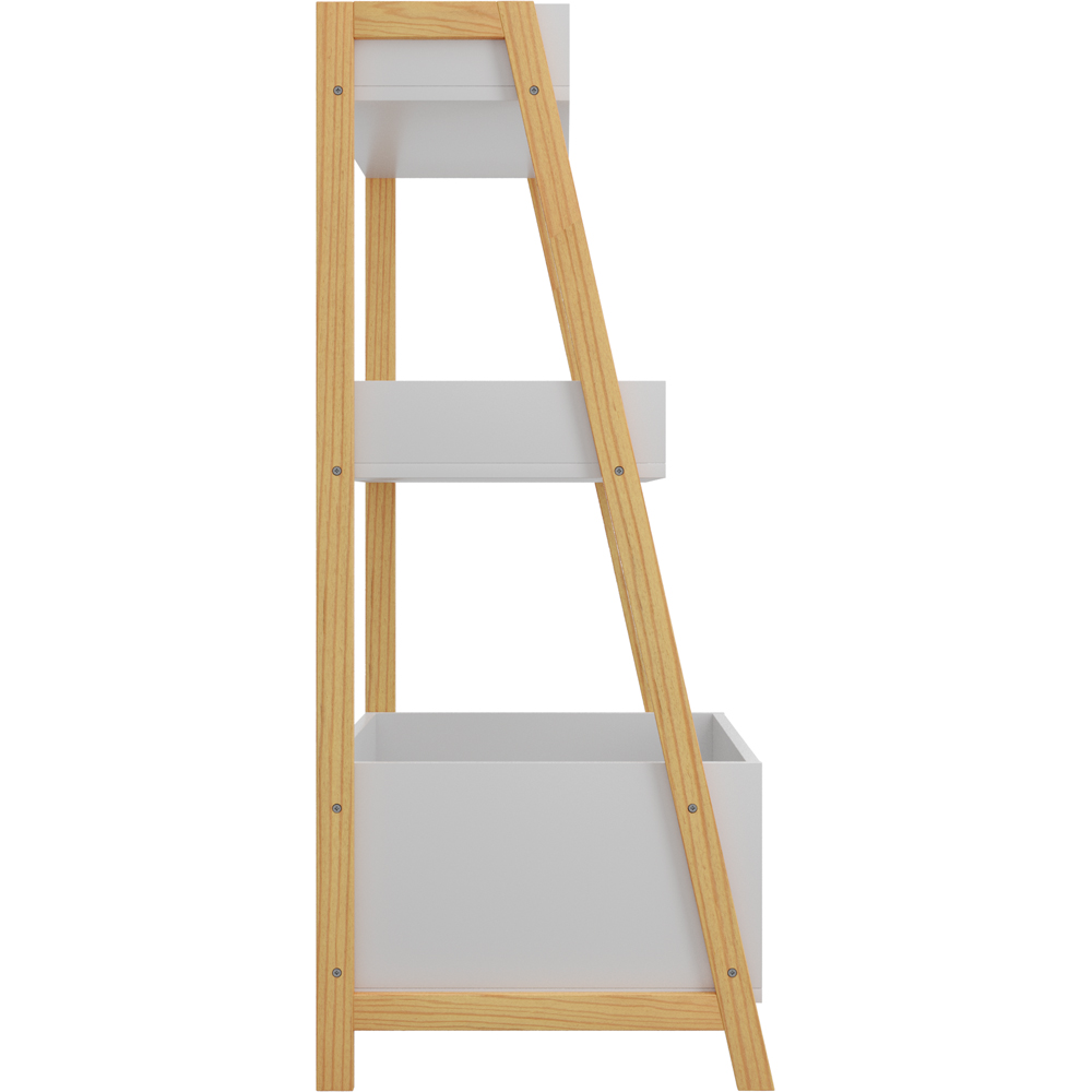 Homebase Kids 6 Shelf White Shelf Unit with Pine Legs Image 5