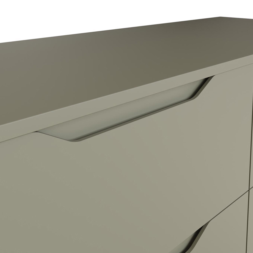 FWStyle Luno 2 Drawer Green Modern Bedside Table Image 5