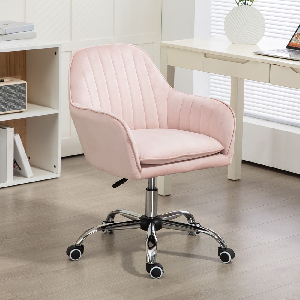 Portland Pink Swivel Office Chair with Adjustable Height Image 4