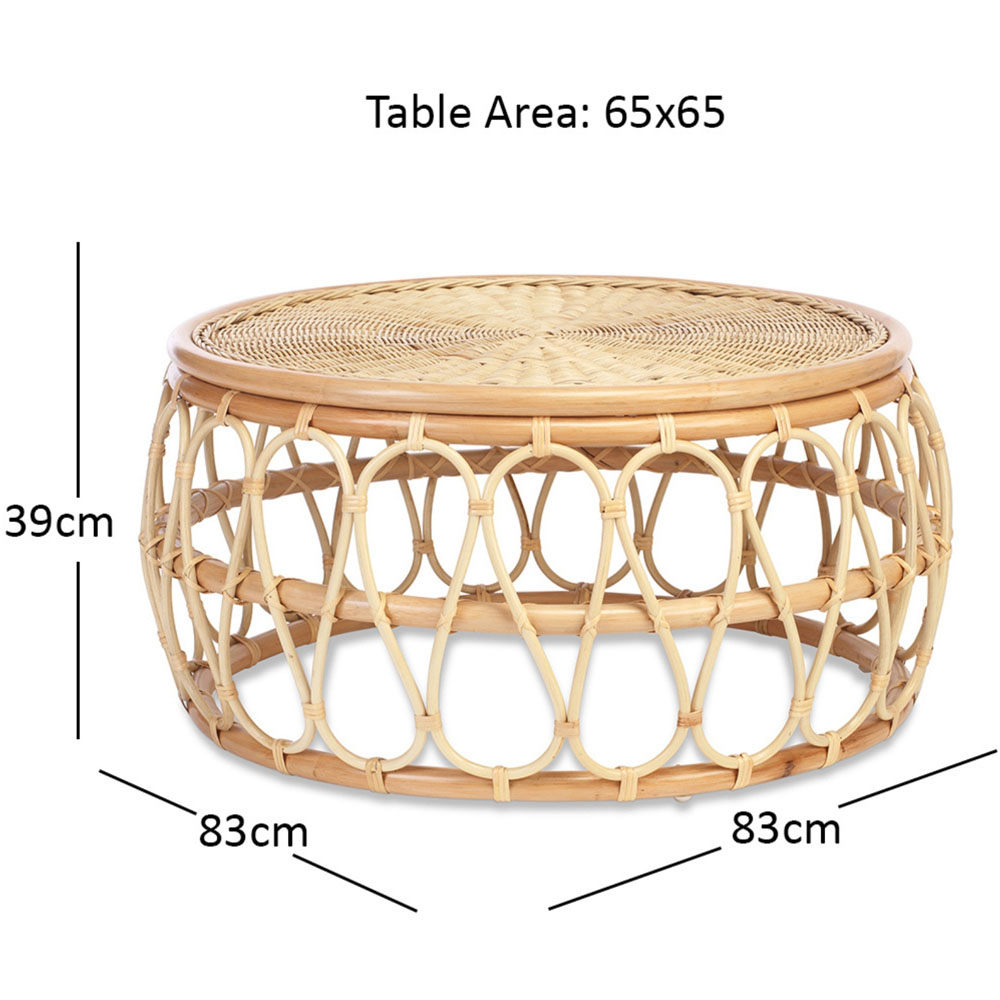 Desser Furniture Bejing Natural Rattan Coffee Table Image 5