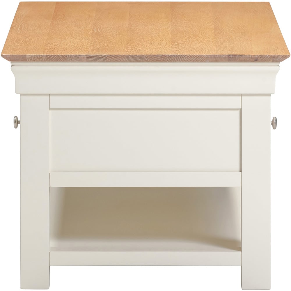Seconique Bordeaux 2 Drawer Ivory and Oak Coffee Table Image 6