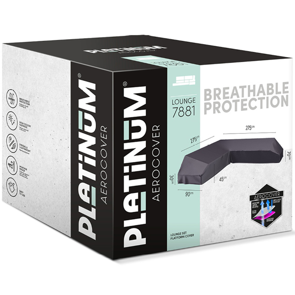 Platinum AeroCover Trapezee L Shaped Outdoor Sofa Platform Cover 70 x 275cm Image 2