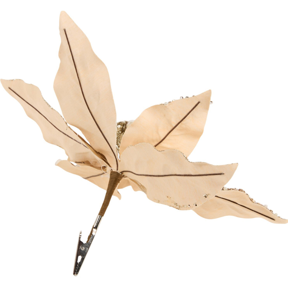Metallic Poinsettia Flower Clip Image 9