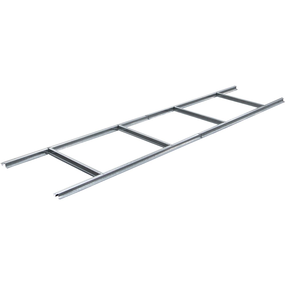 Rowlinson Trentvale Metal Pent Shed Light Grey with Foundation Kit 8 x 4ft Image 3