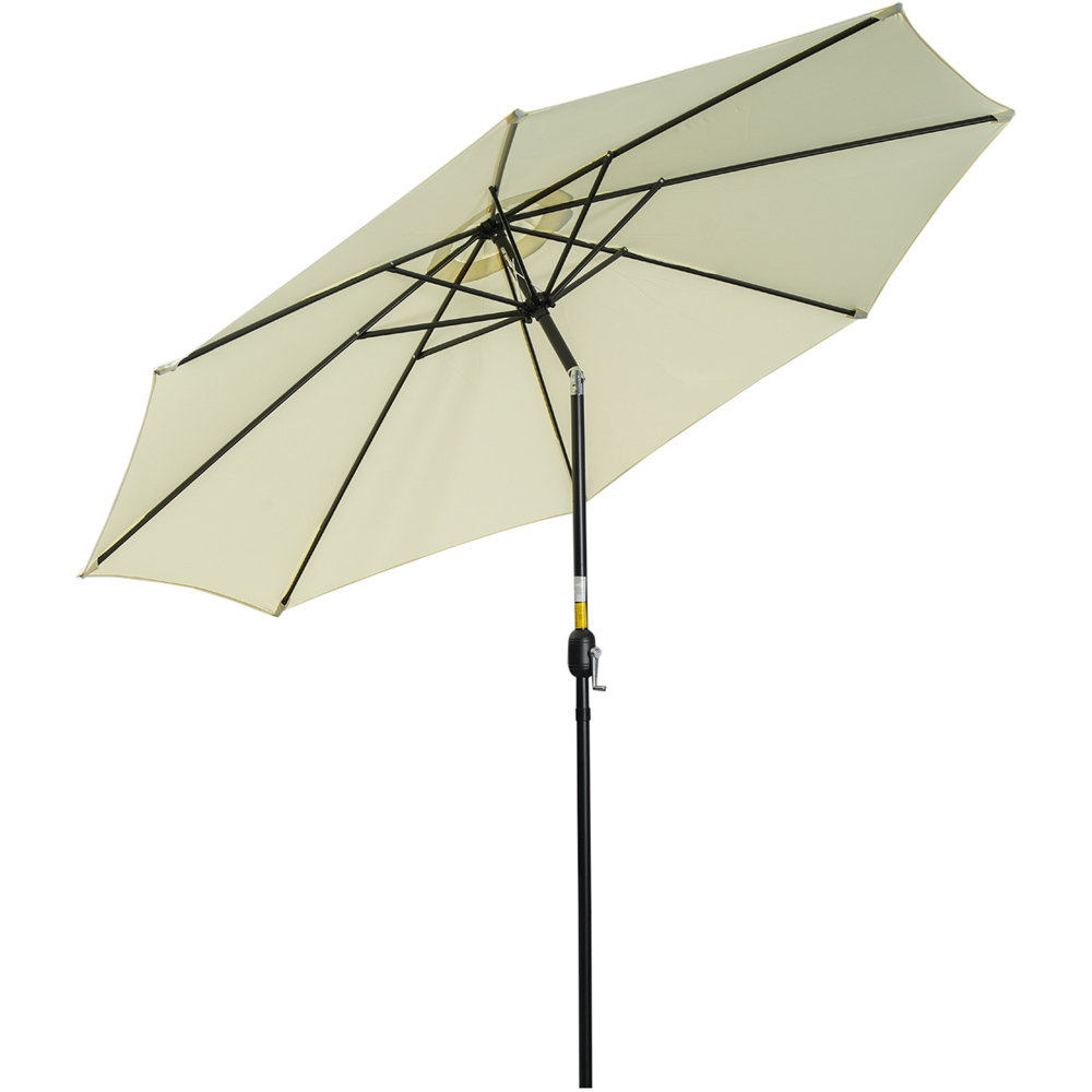 Outsunny Beige Crank and Tilt Parasol 3m Image 1