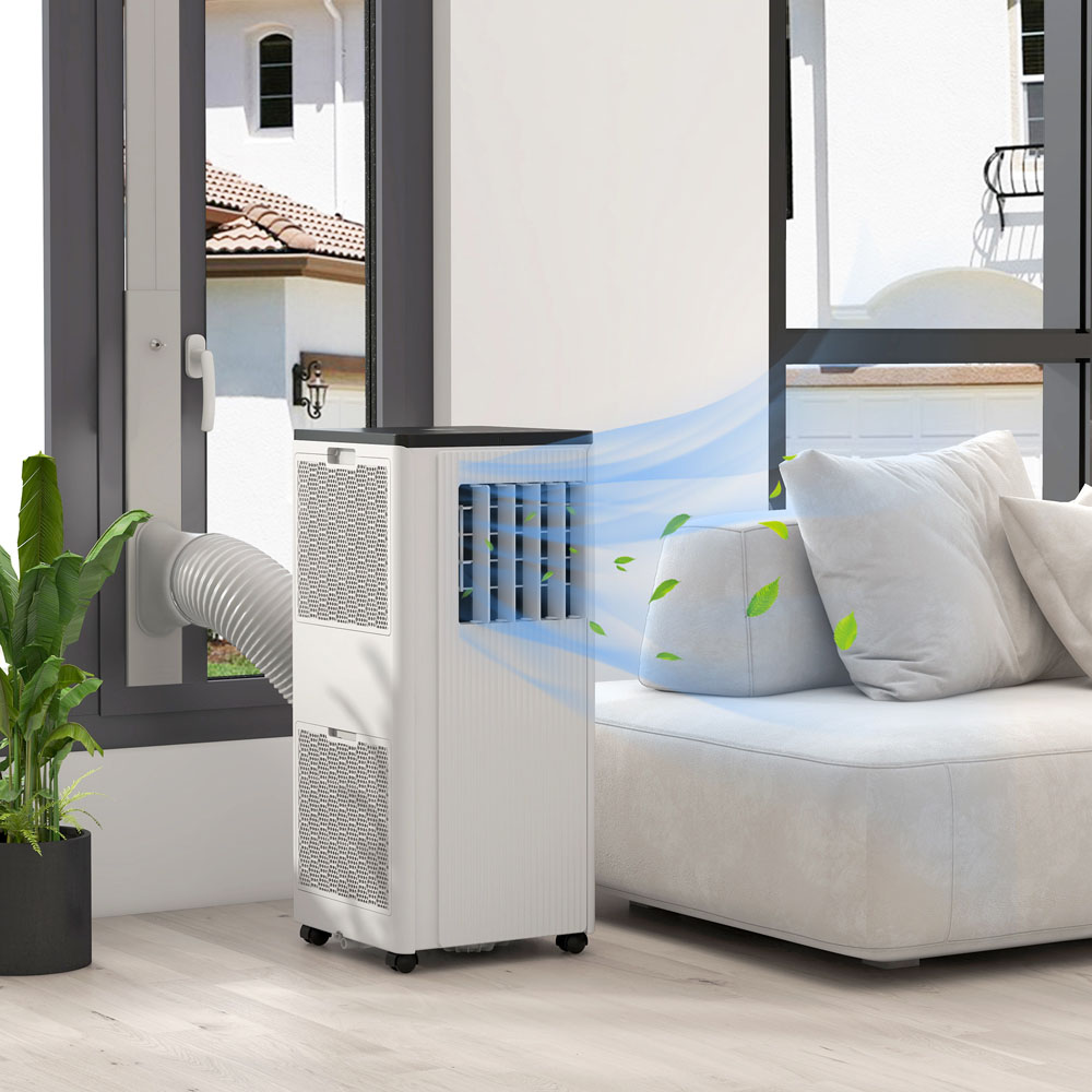 HOMCOM White 9000BTU Portable Air Conditioner with App Control Image 2