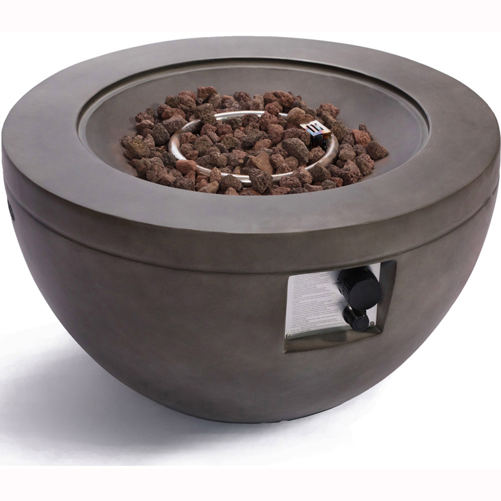 MDA Designs Tabiti Dark Stone Propane Outdoor Firepit Image 6