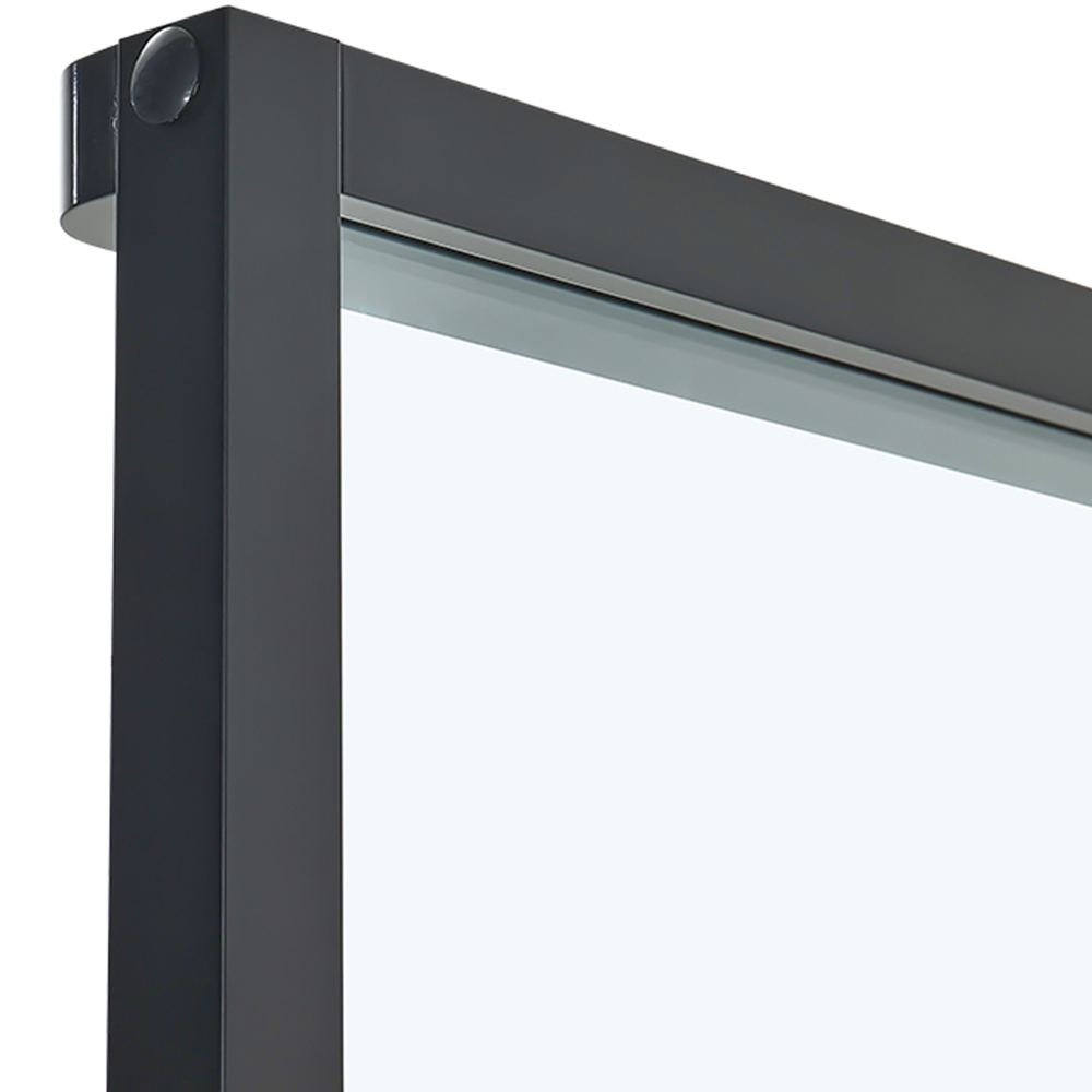 Living and Home 3 Lite Frosted Clear Glass Aluminium Barn Sliding Internal Door Kit 900 x 2050mm Image 3