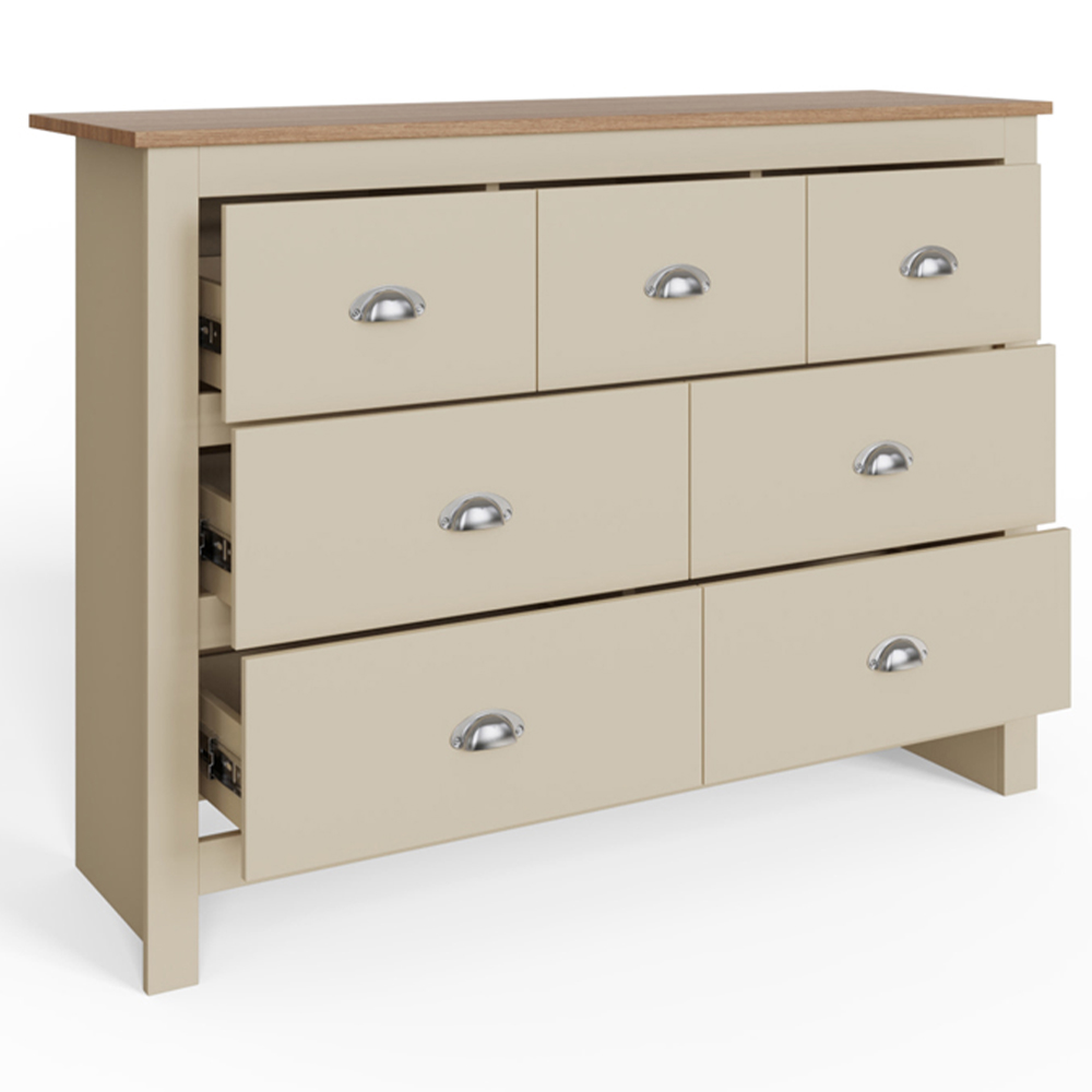 GFW Lancaster 7 Drawer Cream Merchants Chest of Drawers Image 4