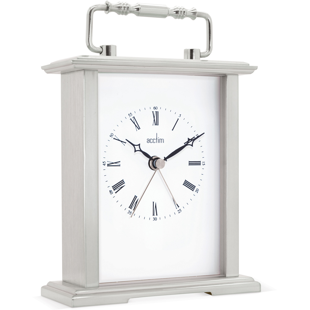 Acctim Gainsborough Silver Colour Carriage Clock Image 3