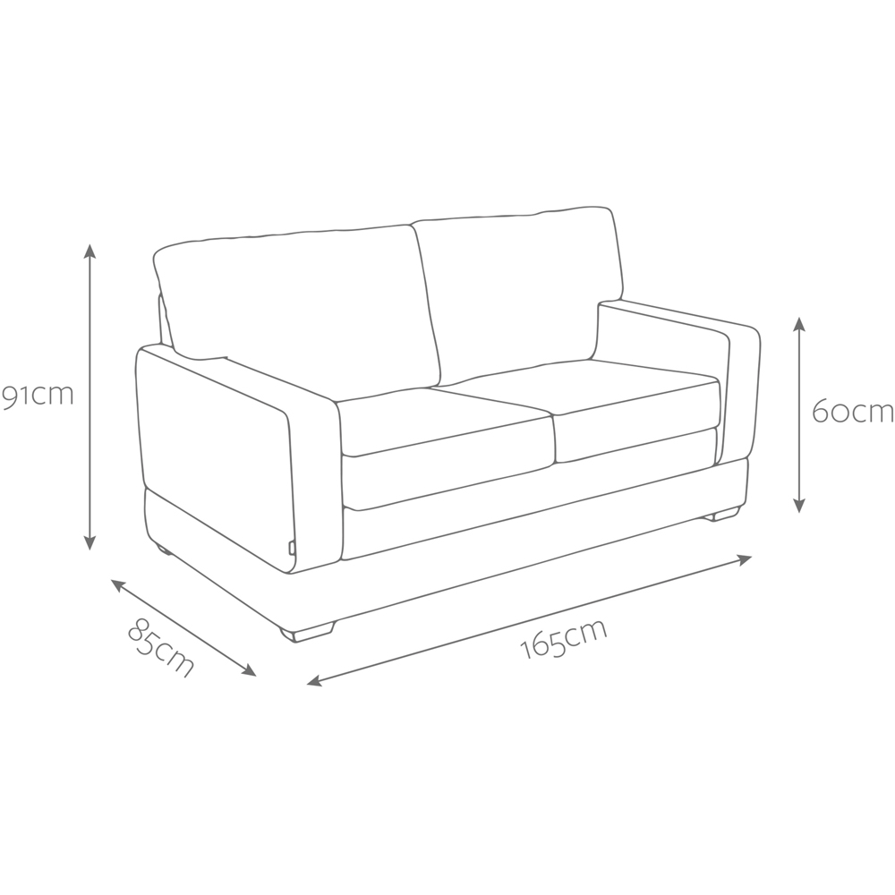 Jay-Be Urban 2 Seater Cosy Chenille Beam Sofa Bed with e-Pocket Mattress Image 8