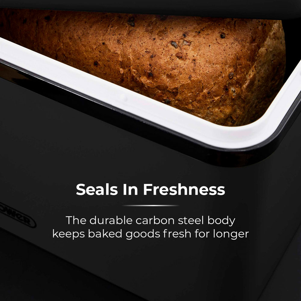 Tower Sera Black Bread Bin Image 4