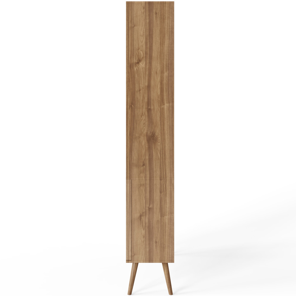 GFW Rowan 2 Door 3 Shelf Oak Slatted Bookcase Image 5
