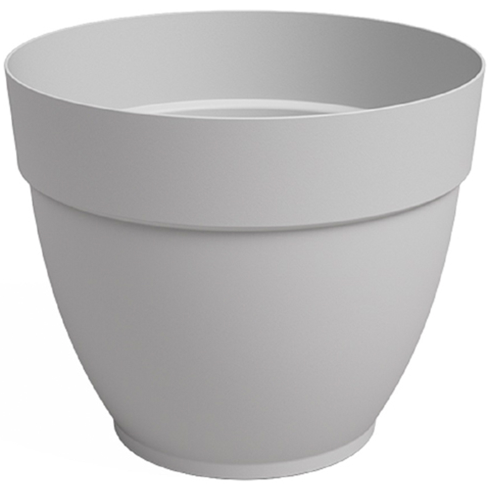 Artevasi Capri Campana Light Grey Round Plastic Plant Pot 35cm Image 1