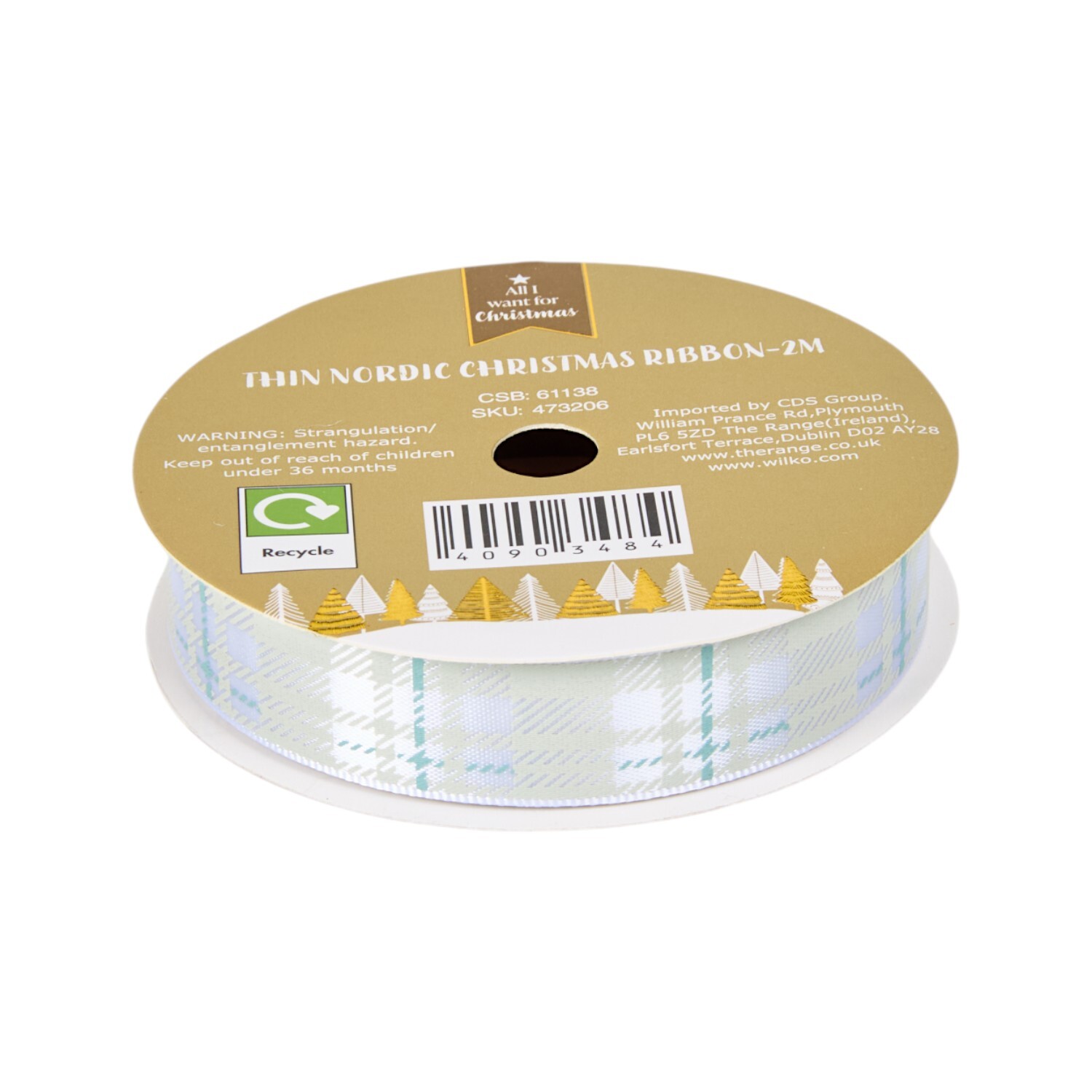 Thin Nordic Christmas Ribbon Image 6