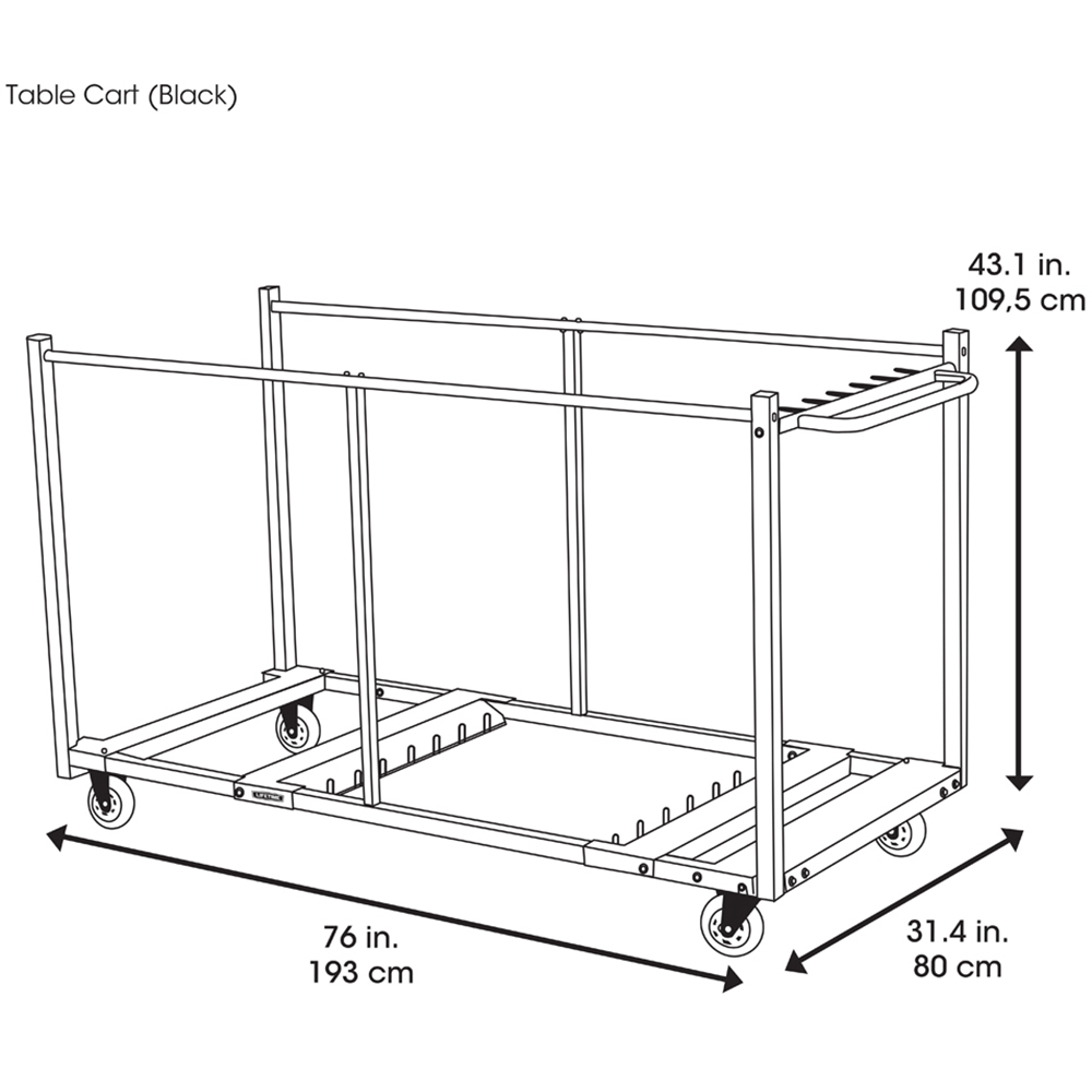 Lifetime Products Heavy Duty Rolling Table Cart Image 6