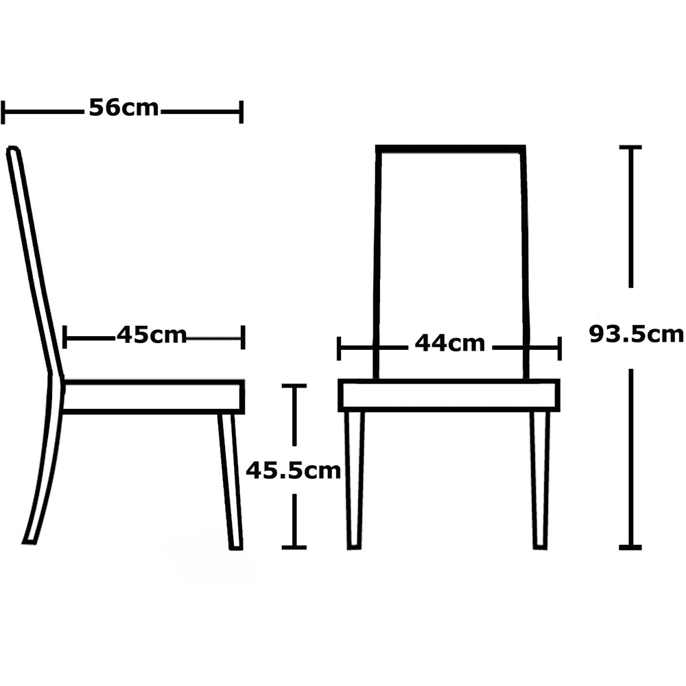 Red Set of 2 Tufted Button Back Fabric Dining Chair Image 5