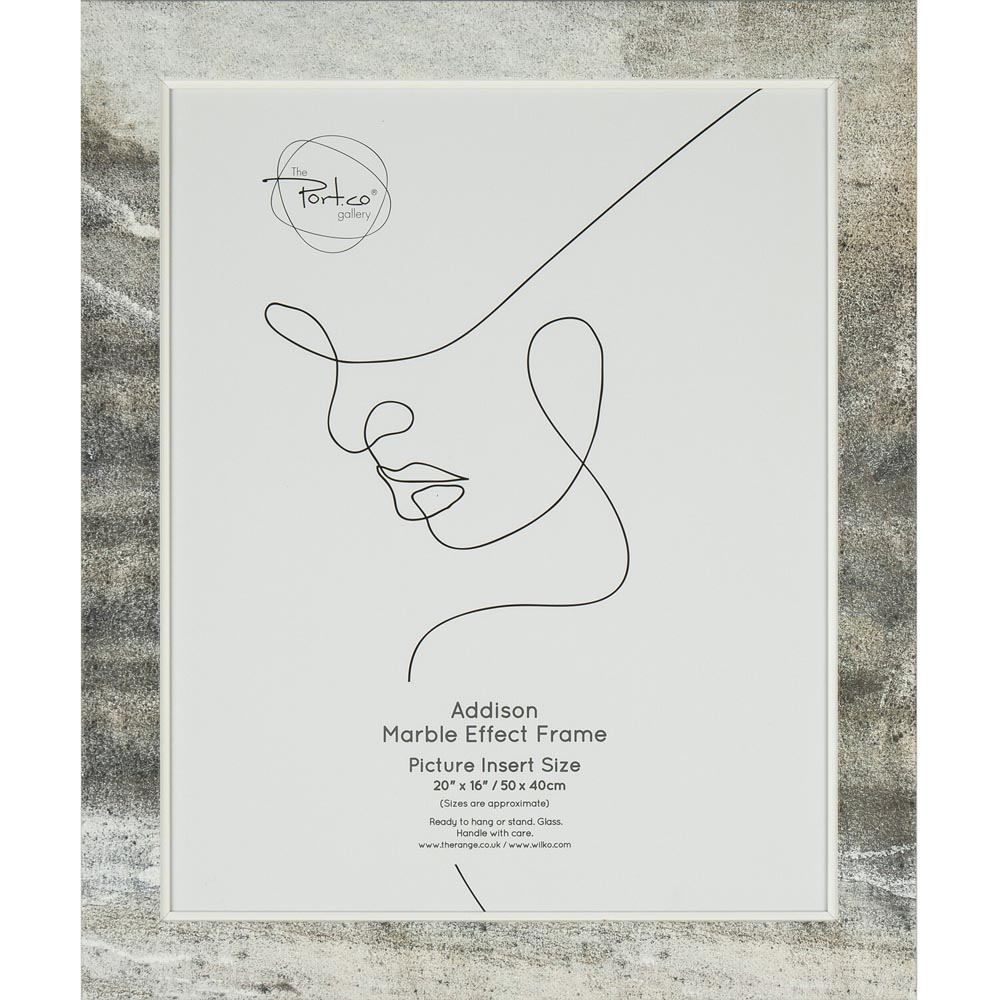 Addison Marble Effect Frame  - Grey / 20 x 16in Image 2