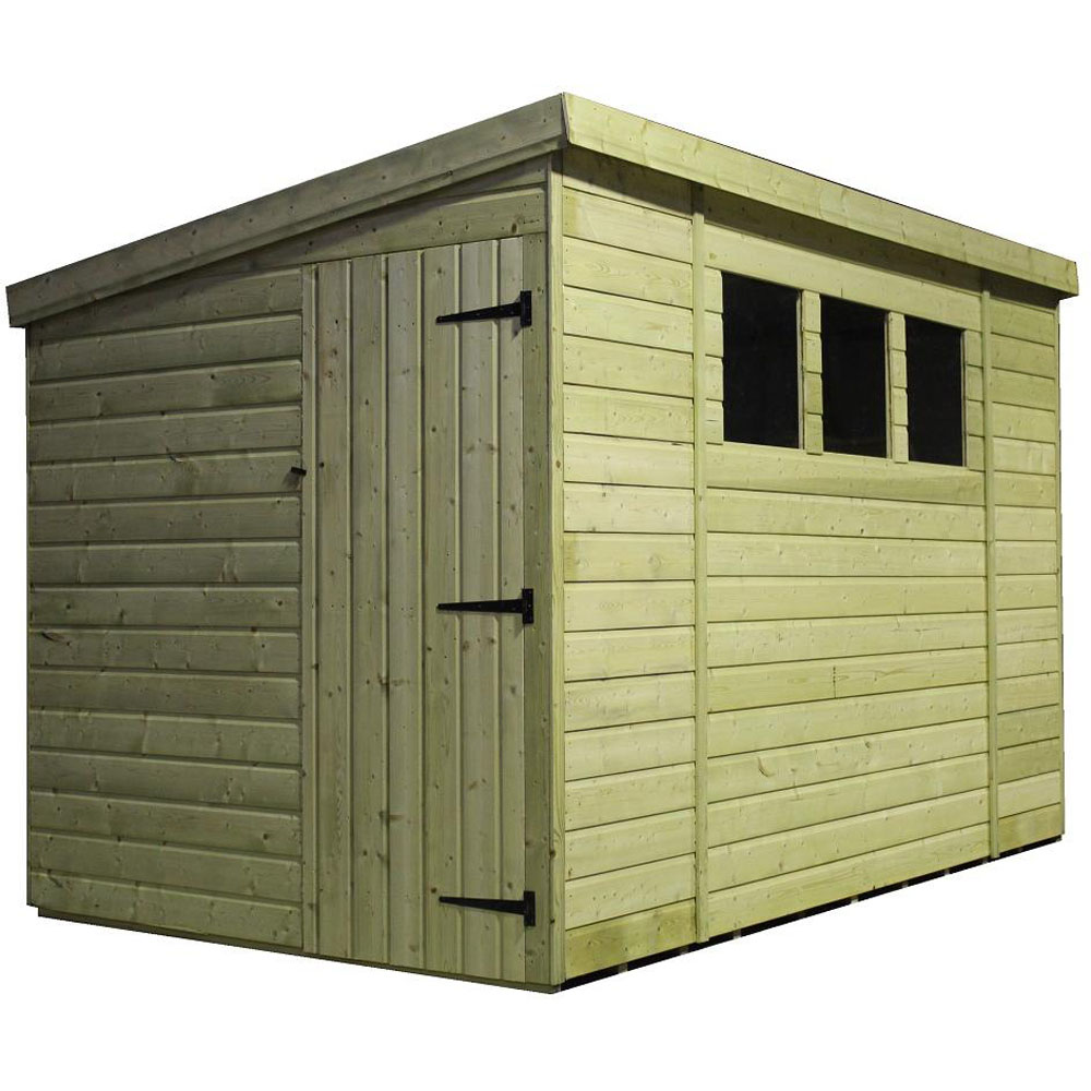 Empire Sheds 2500 10 x 7ft Side Panel Door Tongue and Groove Pent Garden Shed Image 1