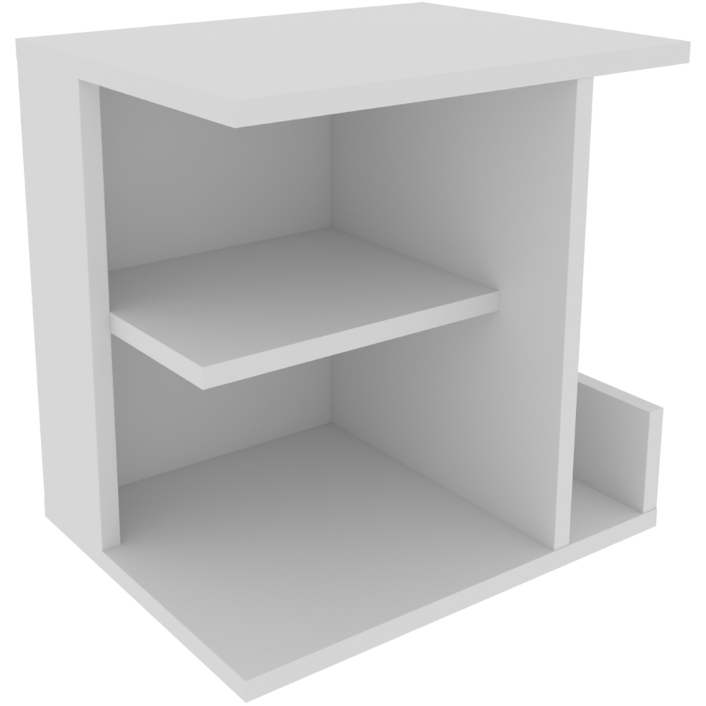 Decorotika Karamira 3 Shelf White Bedside Table Image 2