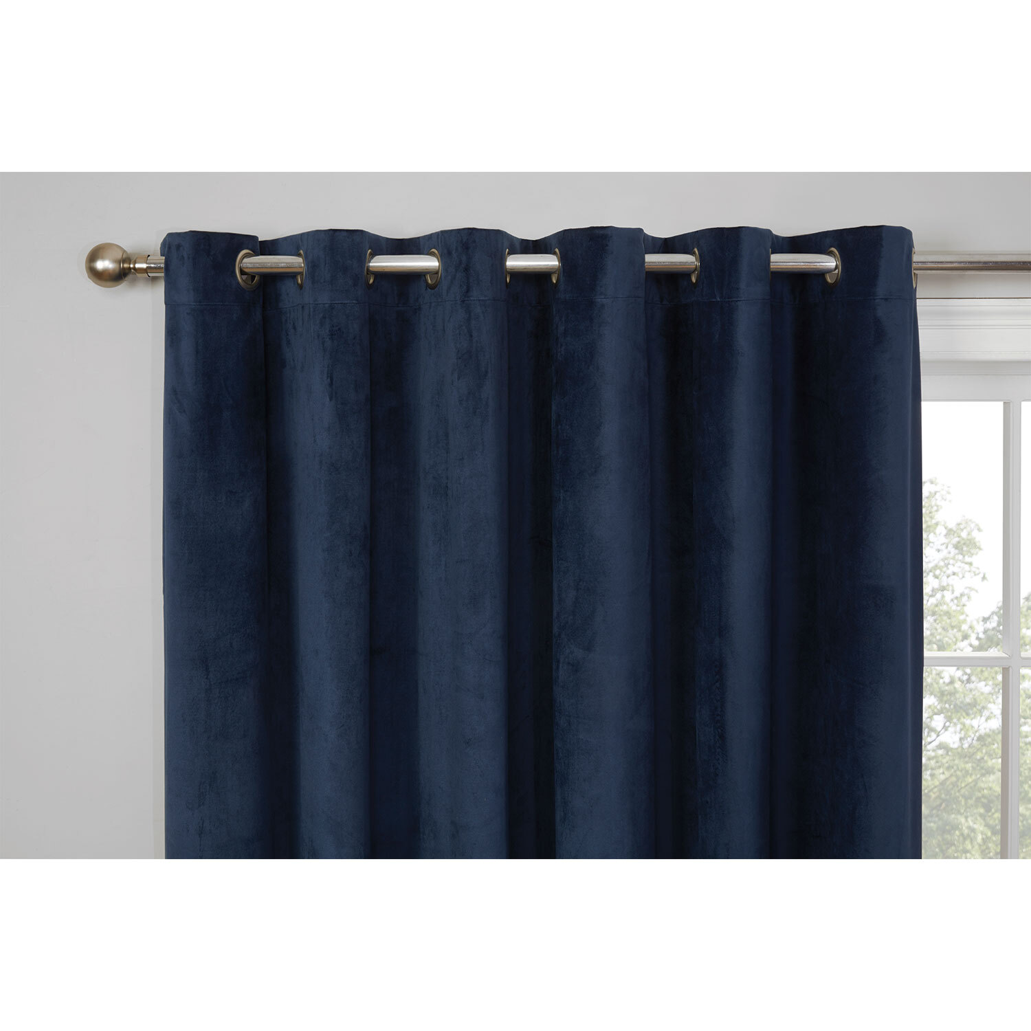 Divante Vermont Navy Velvet Blackout Curtains 229 x 229cm Image 3