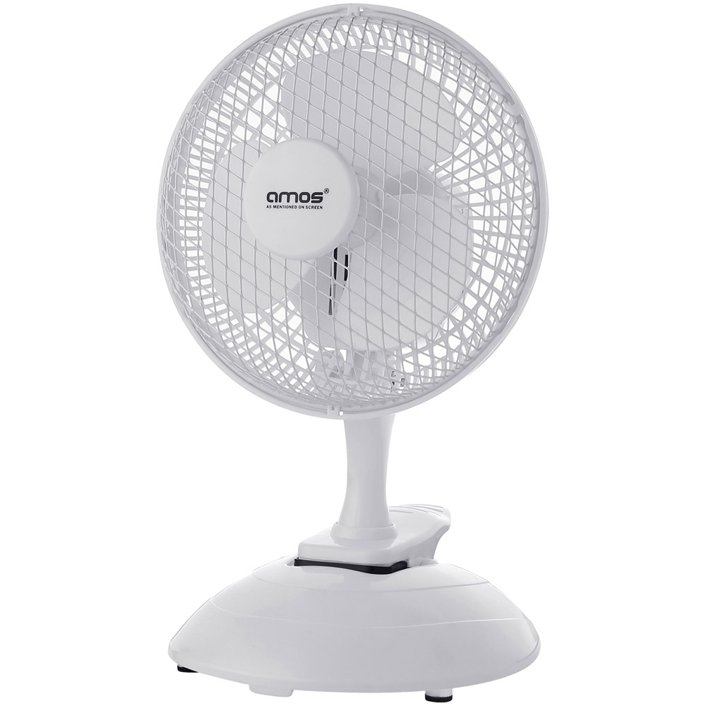 AMOS White 2 in 1 Clip On and Desk Fan 6 inch Image 3
