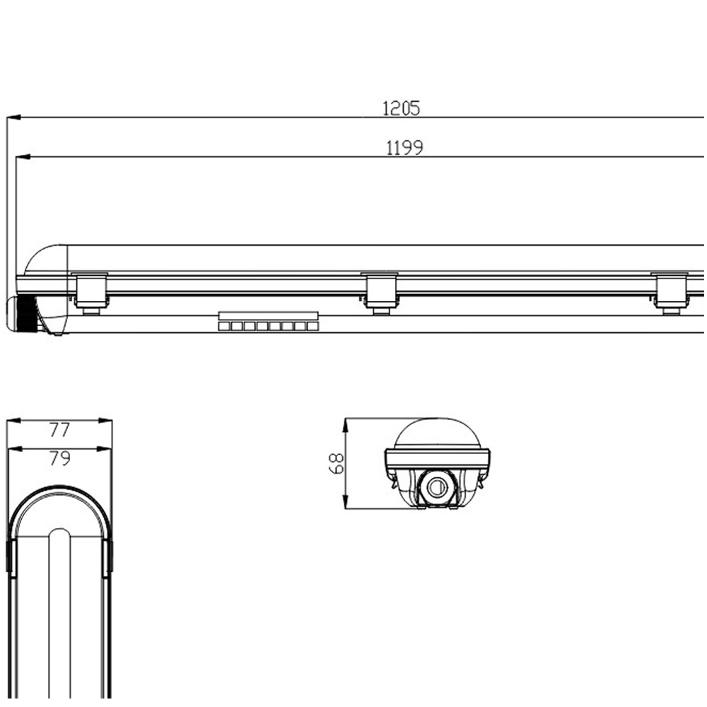 ENER-J 50W Non Corrosive Power and CCT Selectable LED Fitting 1.5m Image 8