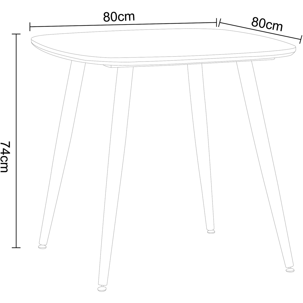 Core Products Aspen 4 Seater Dining Set Grey Oak and Grey Image 6