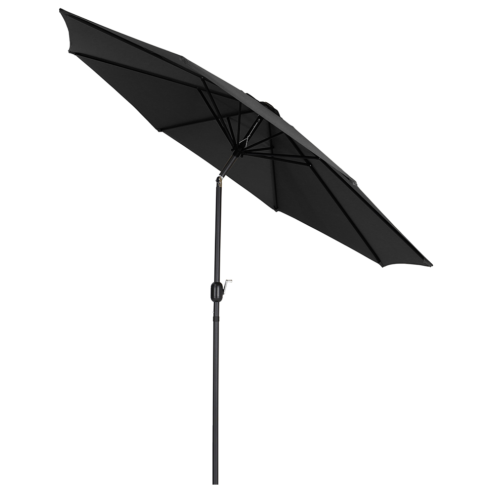 Living and Home Black Round Crank Tilt Parasol 3m Image 5
