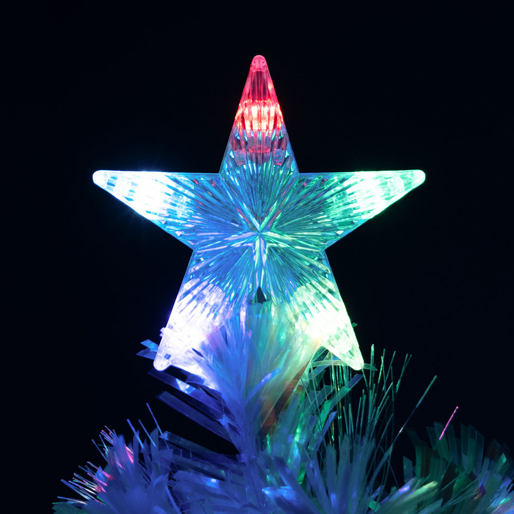 The Christmas Centre 44 Multicolour LED Iridescent White Fibre Optic Artificial Xmas Tree 5ft Image 4