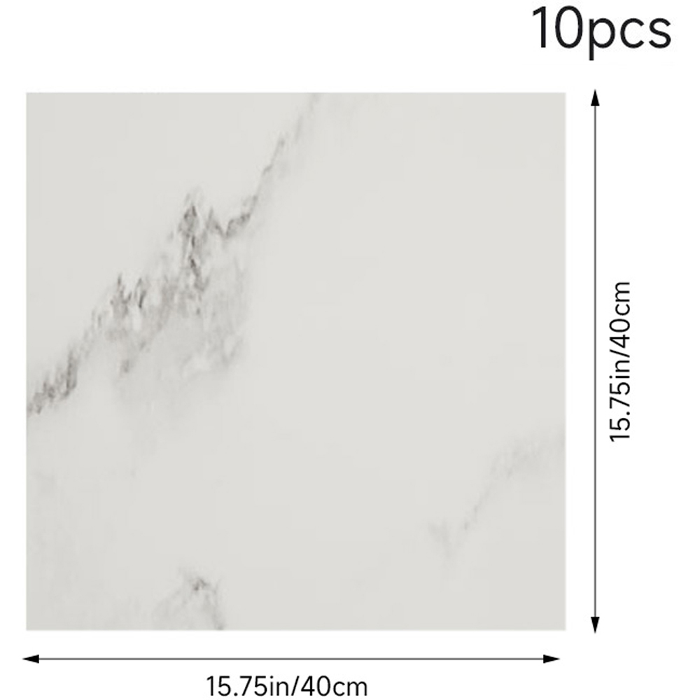 Living and Home Marble Patterned Calacatta White PVC Self Adhesive Wall Sticker 10 Pack Image 9