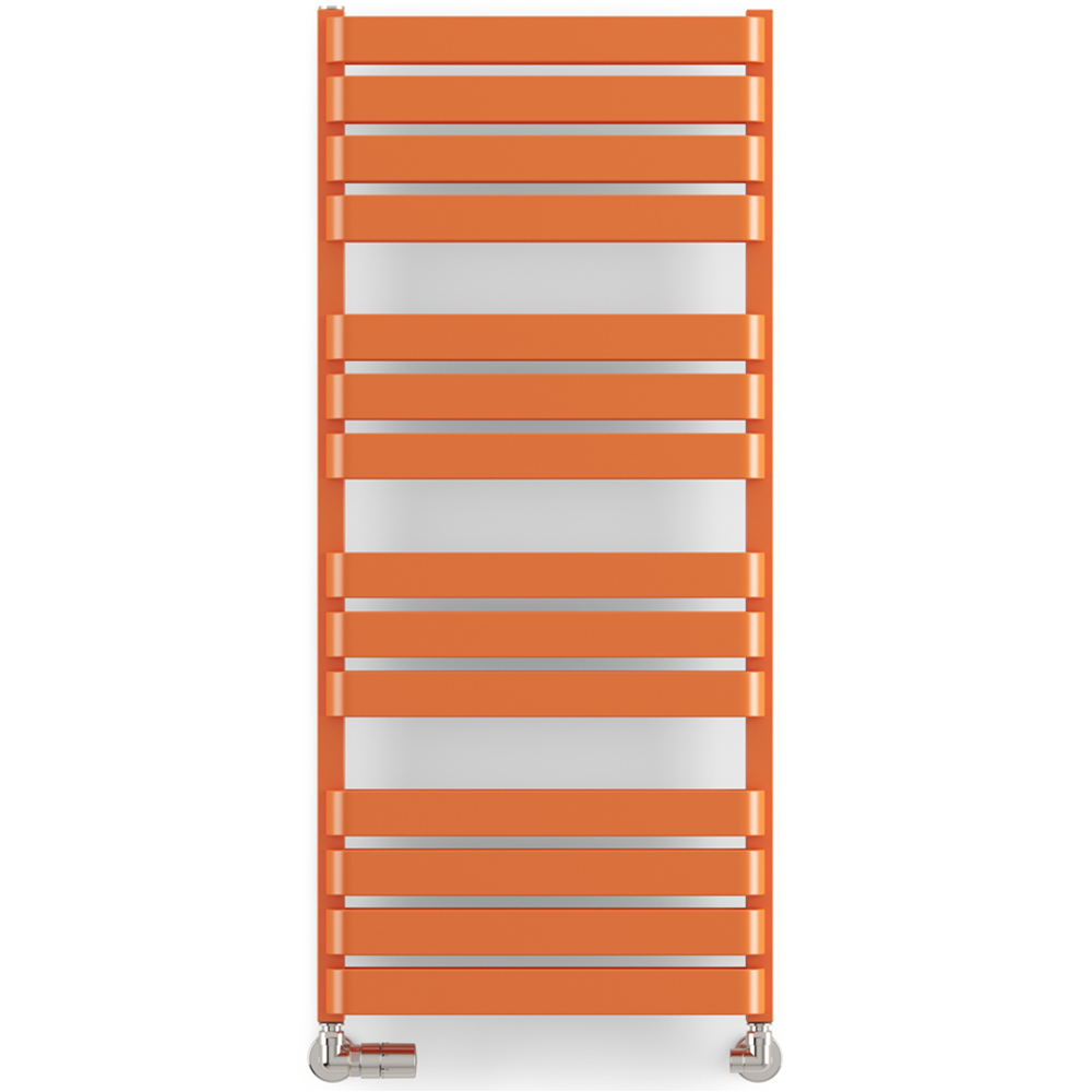 Terma Warp T Bold Matt Orange Heated Towel Rail 2660 BTU 1110 x 500mm Image 3