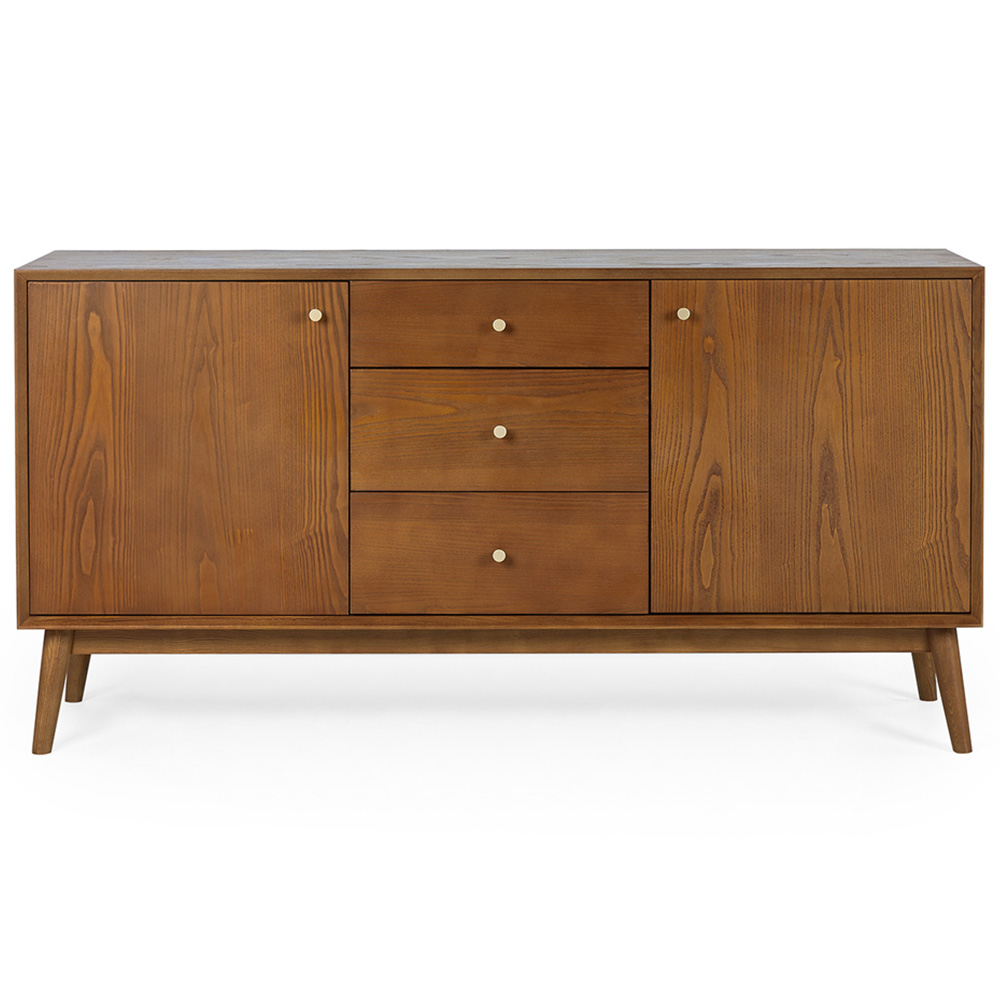 Julian Bowen Lowry 2 Door 3 Drawer Cherry Ash Sideboard Image 3
