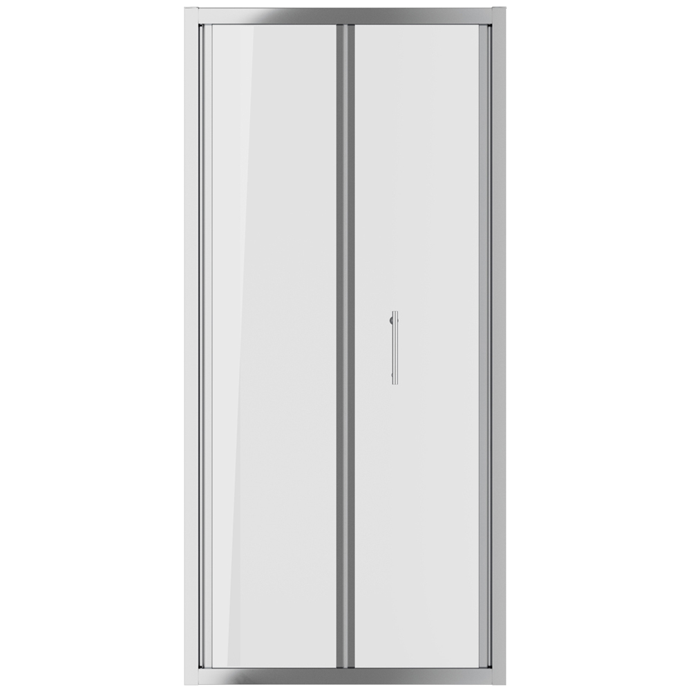 Bathstore Atlantis Chrome Toughened Safety Glass Bi-Fold Door 900mm Image 3