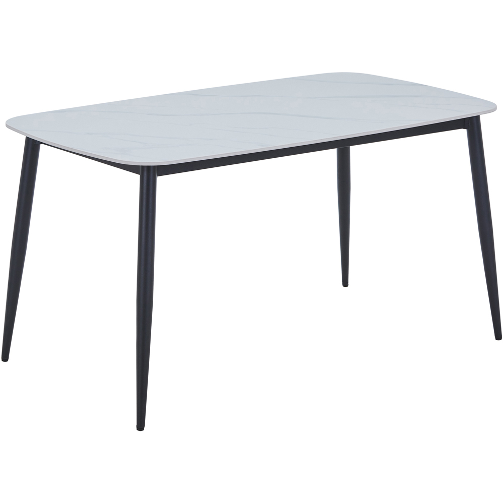 Core Products Aspen 4 Seater Sintered Stone Dining Set White and Grey Image 6