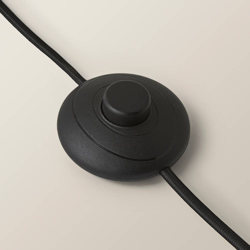 ValueLights Layla Black Adjustable Floor Lamp with Linen Shade and Bulb Image 4