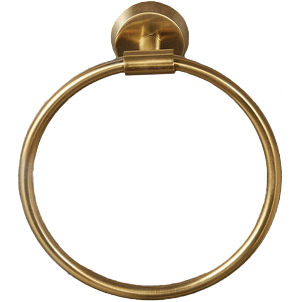Brushed Gold Towel Ring Image 1