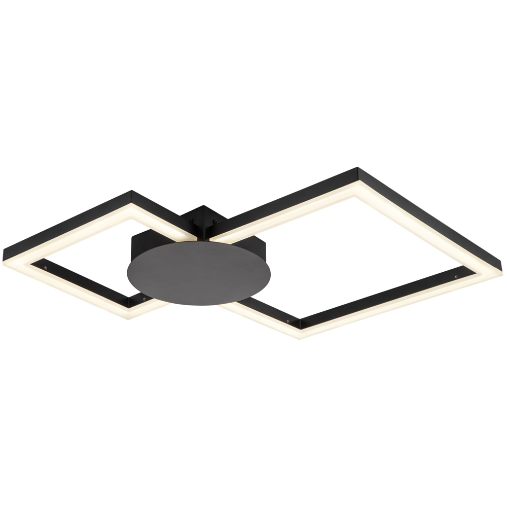 Cosylyte Miles 2 Square Matt Black LED Flush Ceiling Light Image 3